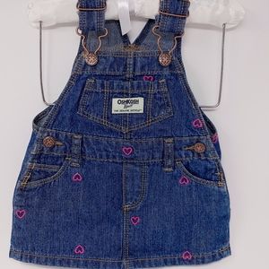 Oshkosh B’Gosh Denim Overall Skirt  Size 3M